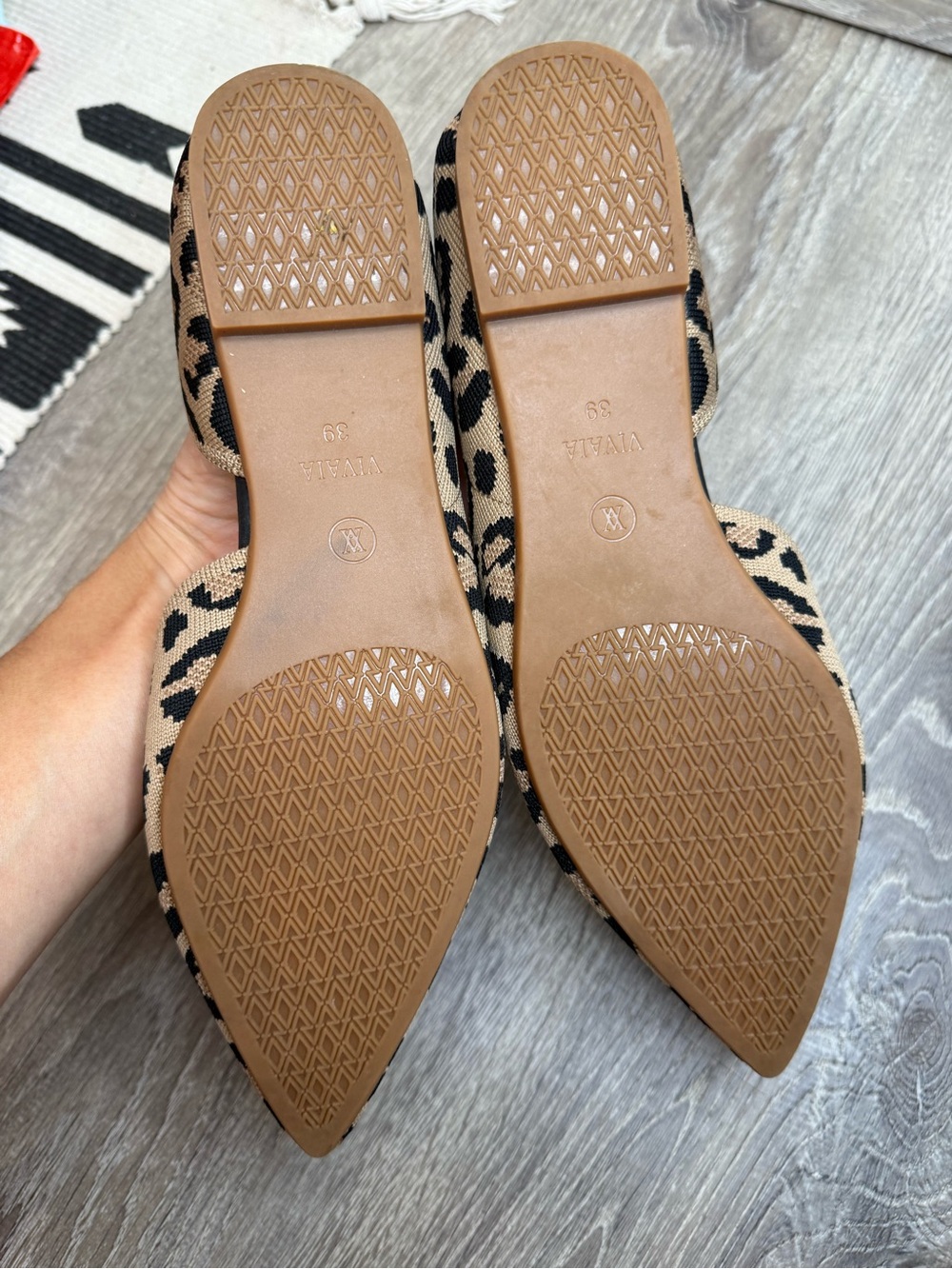 Vivaia Melia Animal Print Leopard Pointed Toe Ballet Flats Size EU 39 - Picture 6 of 10